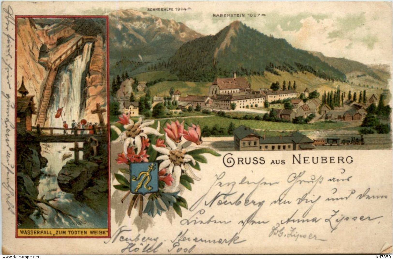 Gruss Aus Neuberg - Litho - Bruck An Der Mur