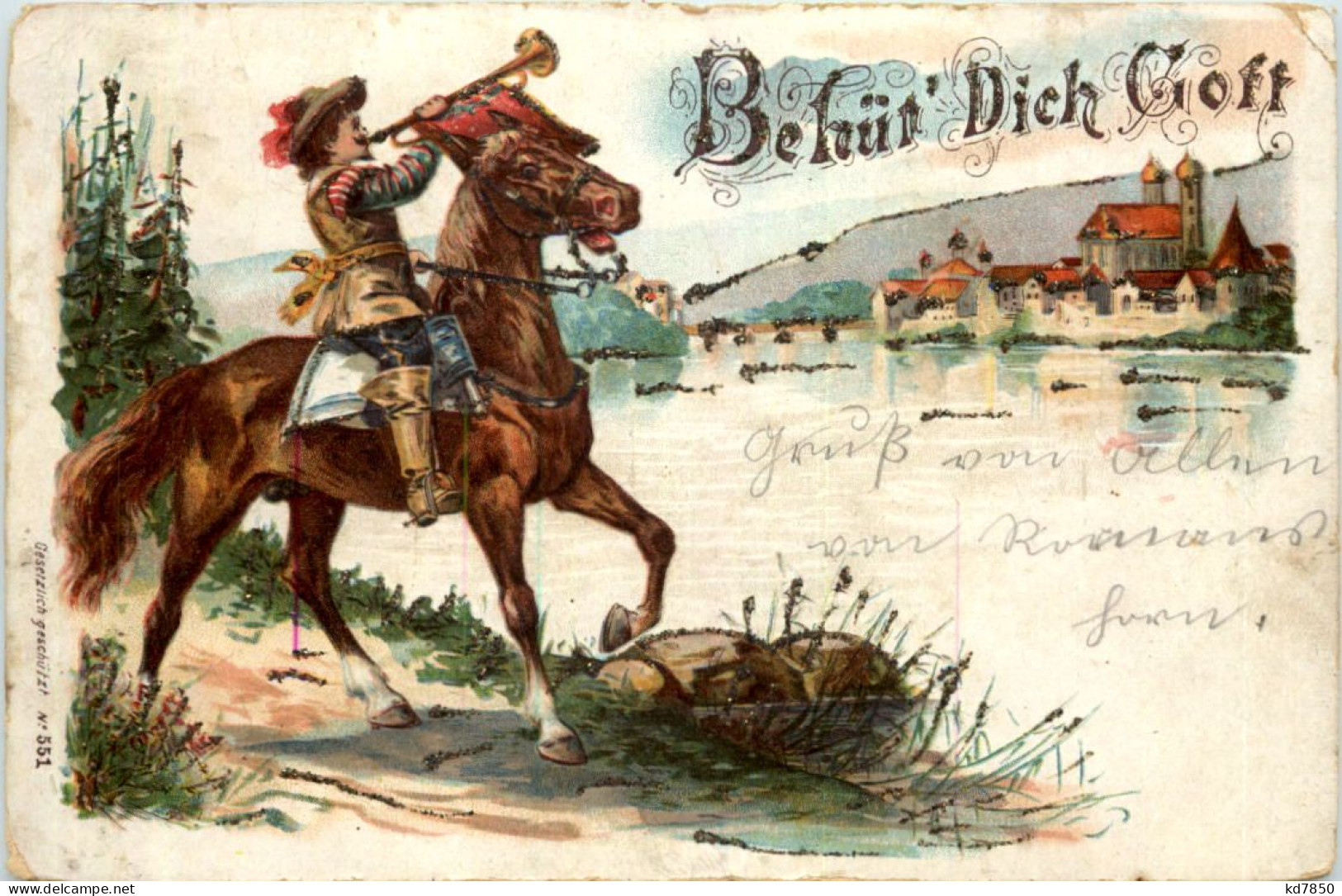 Trompeter Von Säckingen - Litho - Bad Saeckingen