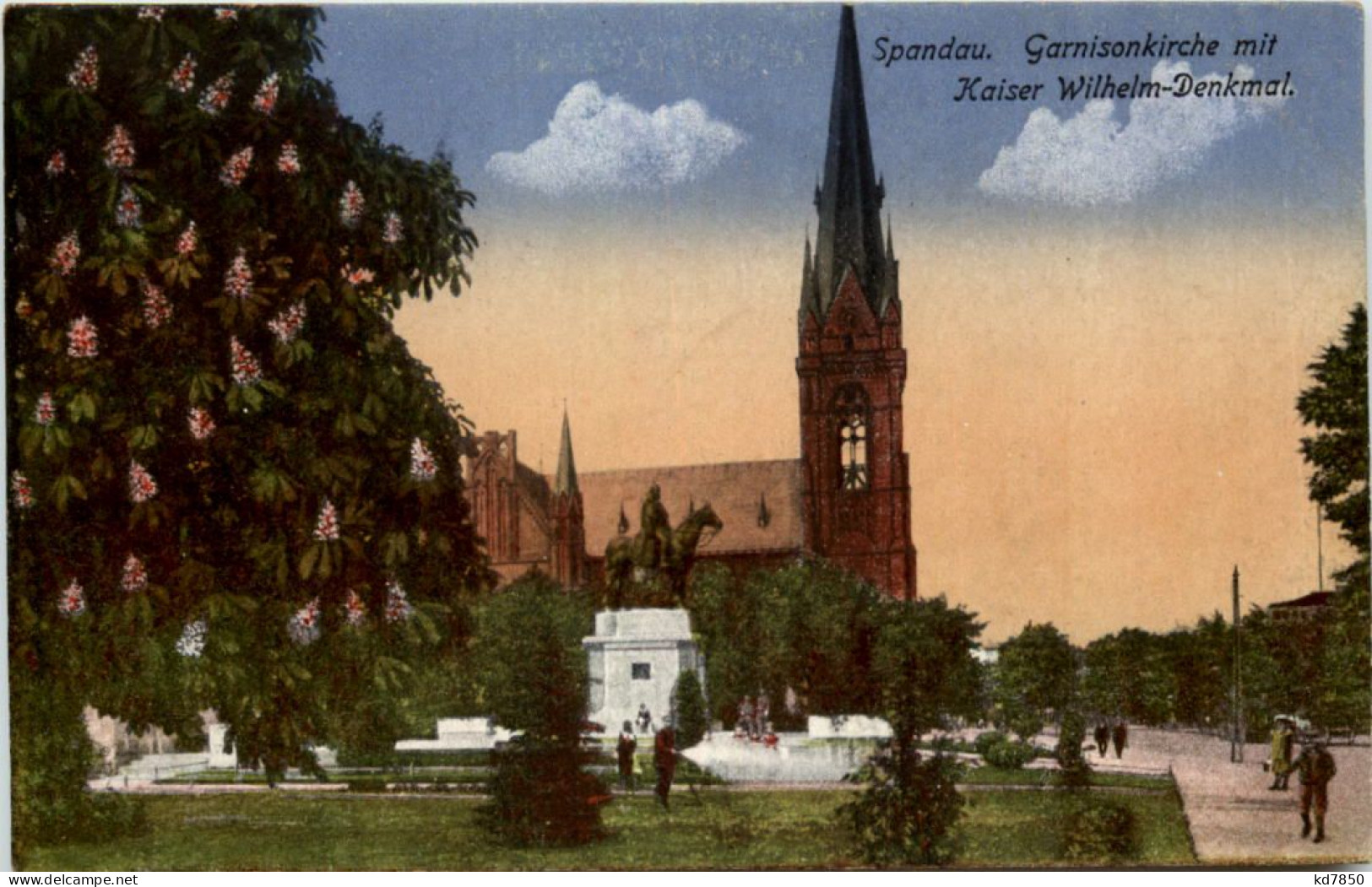 Berlin-Spandau, Garnisonkirche Mit Kaiser Wilhelm-Denkmal - Spandau