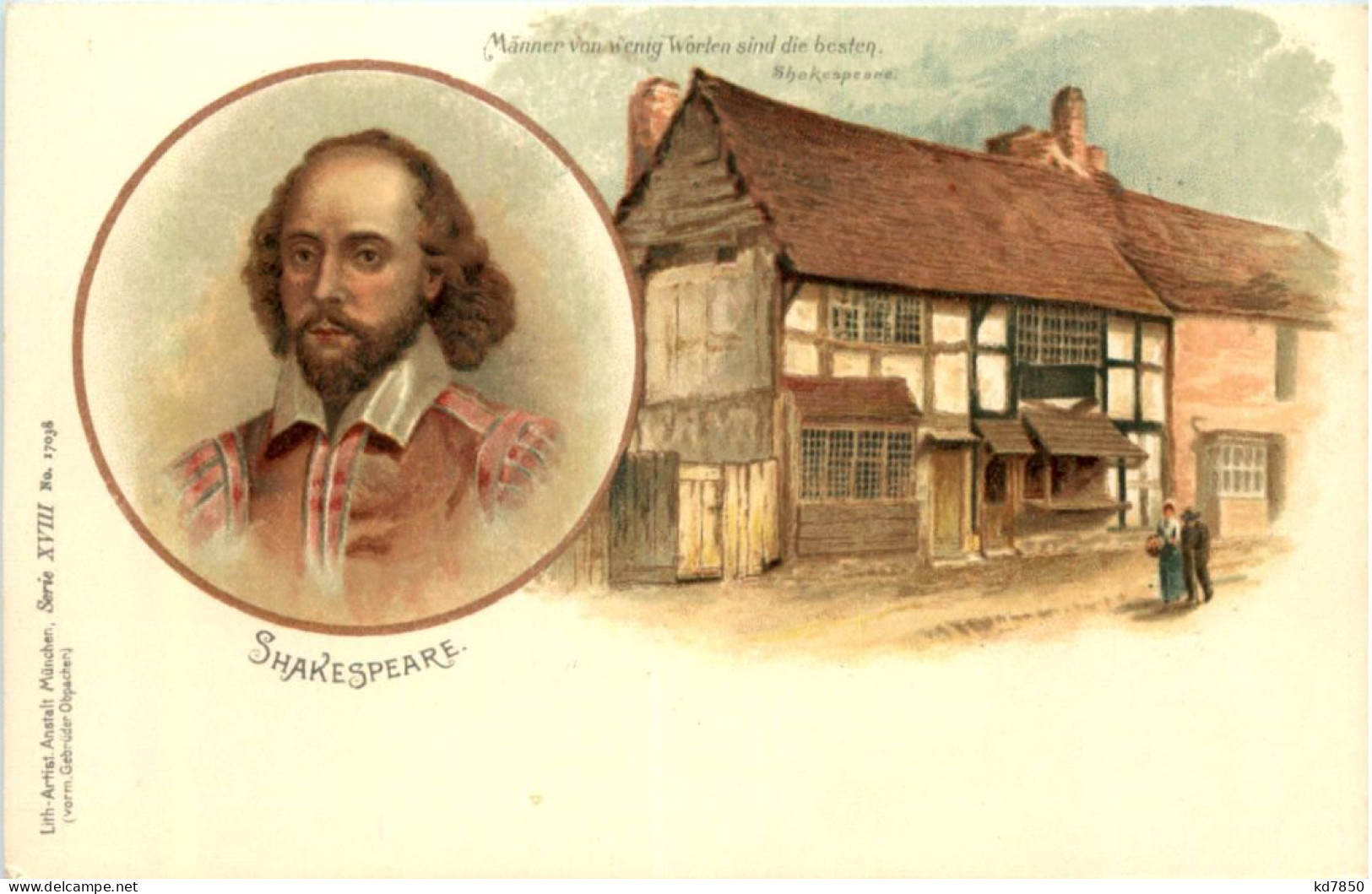 Schakespeare - Litho - Schriftsteller