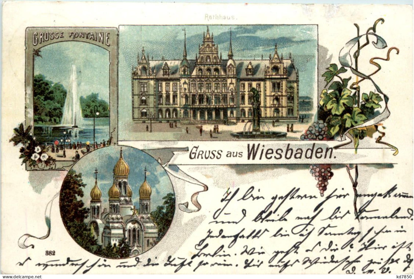 Gruss Aus Wiesbaden - Litho - Wiesbaden