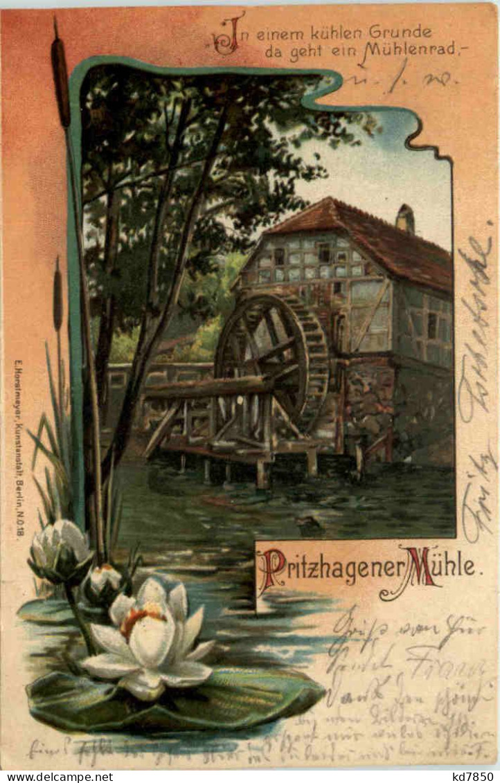 Pritzhagener Mühle - Litho - Sonstige & Ohne Zuordnung