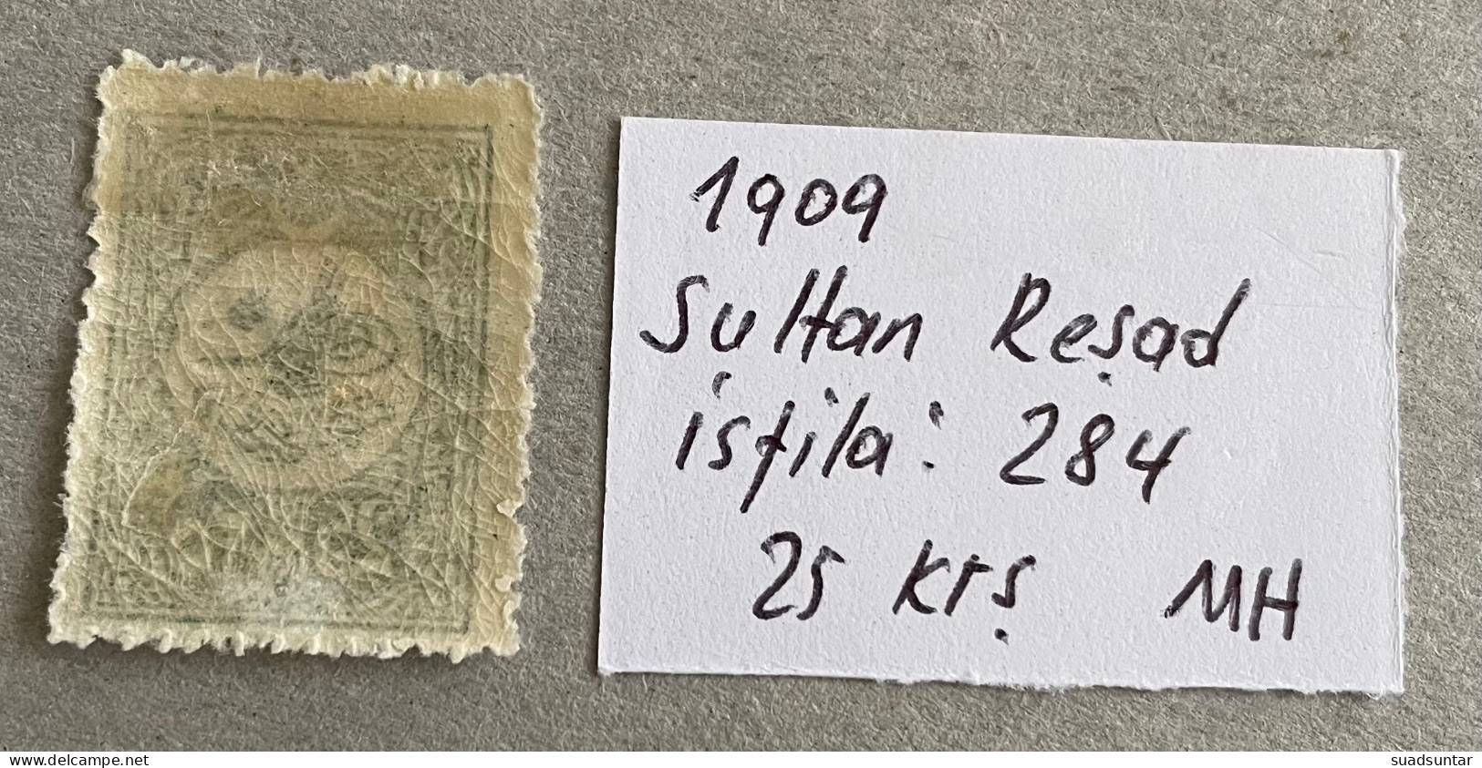 1909 Sultan Reşad 1 Plate MH Isfila 284 - Unused Stamps