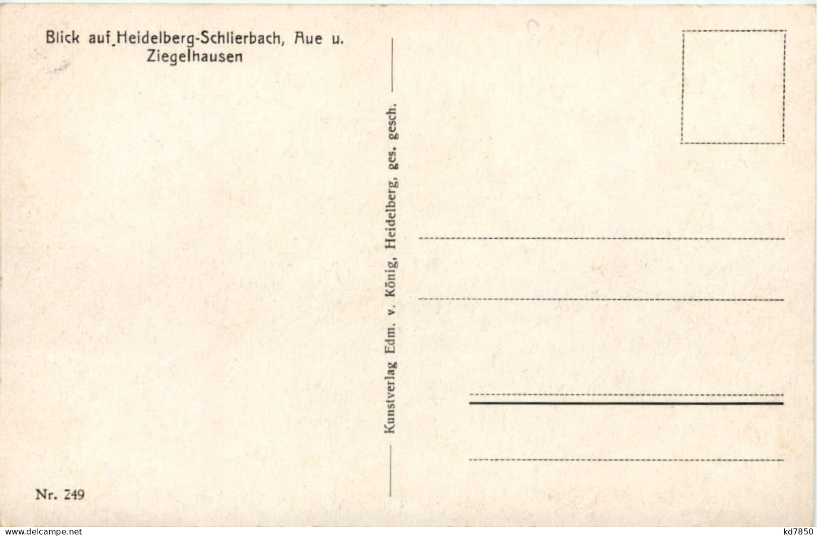 Heidelberg-Schlierbach, Aue U. Ziegelhausen - Heidelberg