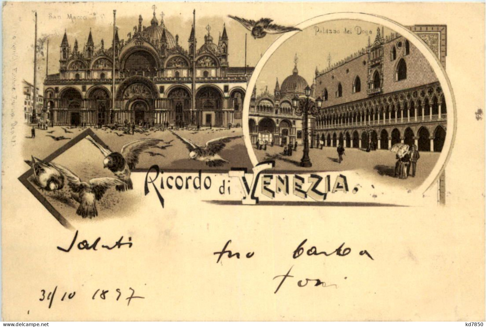 Ricordo Di Venezia - Litho 1897 - Venezia (Venedig)