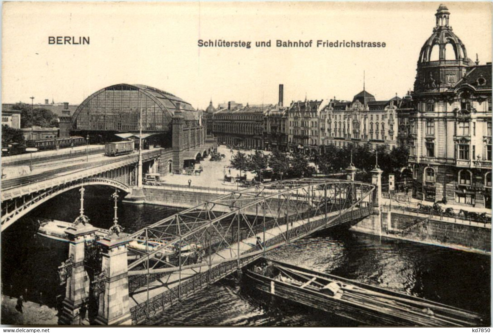 Berlin, Schlütersteg Und Bahnhof Friedrichstrasse - Autres & Non Classés