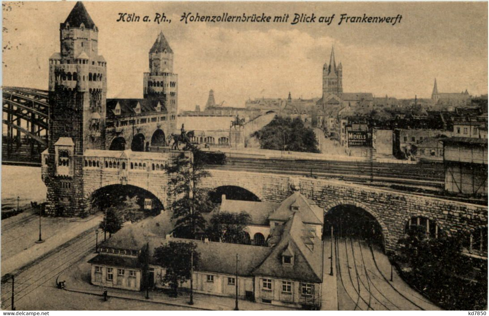 Köln, Hohenzollernbrücke Mit Blick Auf Frankenwerft - Köln