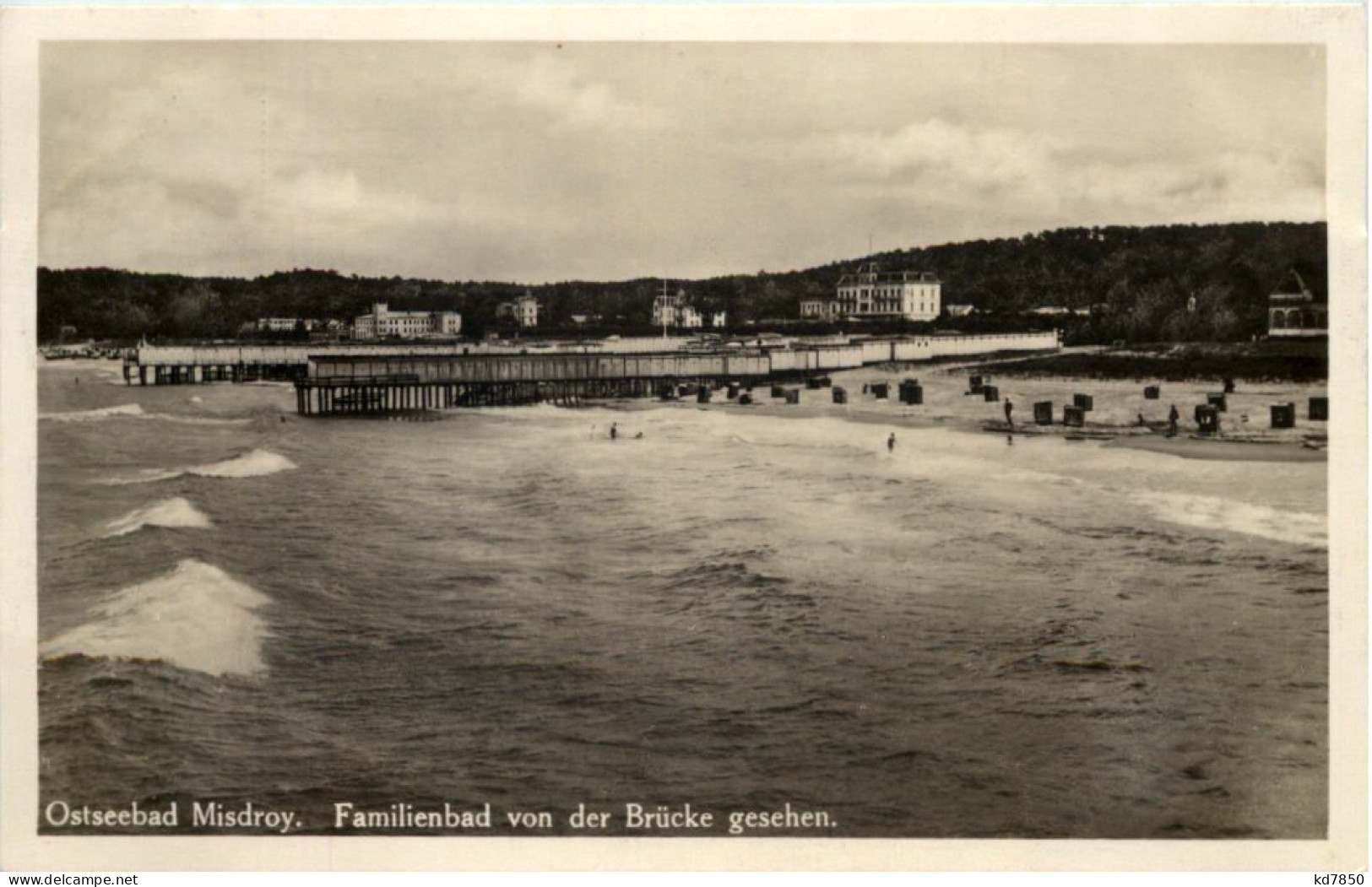 Seebad Misdroy, Familienbad Von Der Brücke Gesehen - Pommern