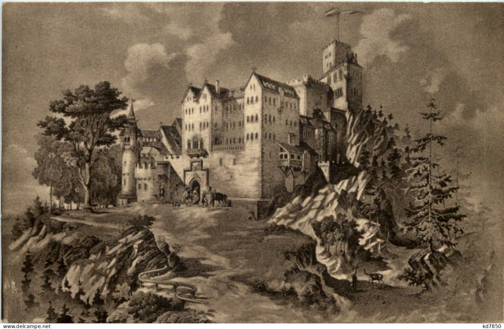 Baden-Baden, Das Alte Schloss Vor Seiner Zerstörung - Baden-Baden