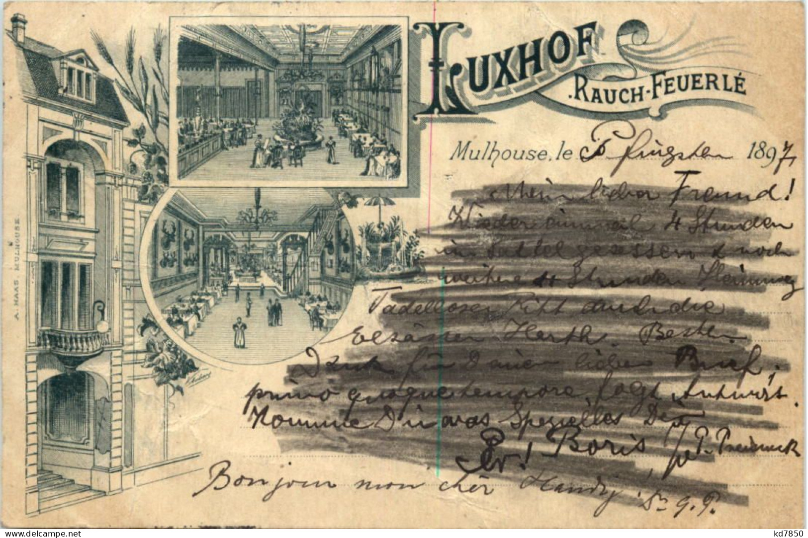 Mulhouse - Luxhof Rauch-Feuerle - Litho Vorläufer - Mulhouse