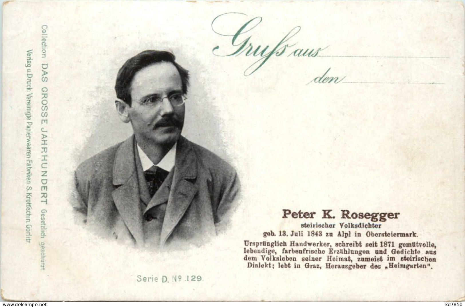 Peter K Rosegger - Volksdichter - Writers