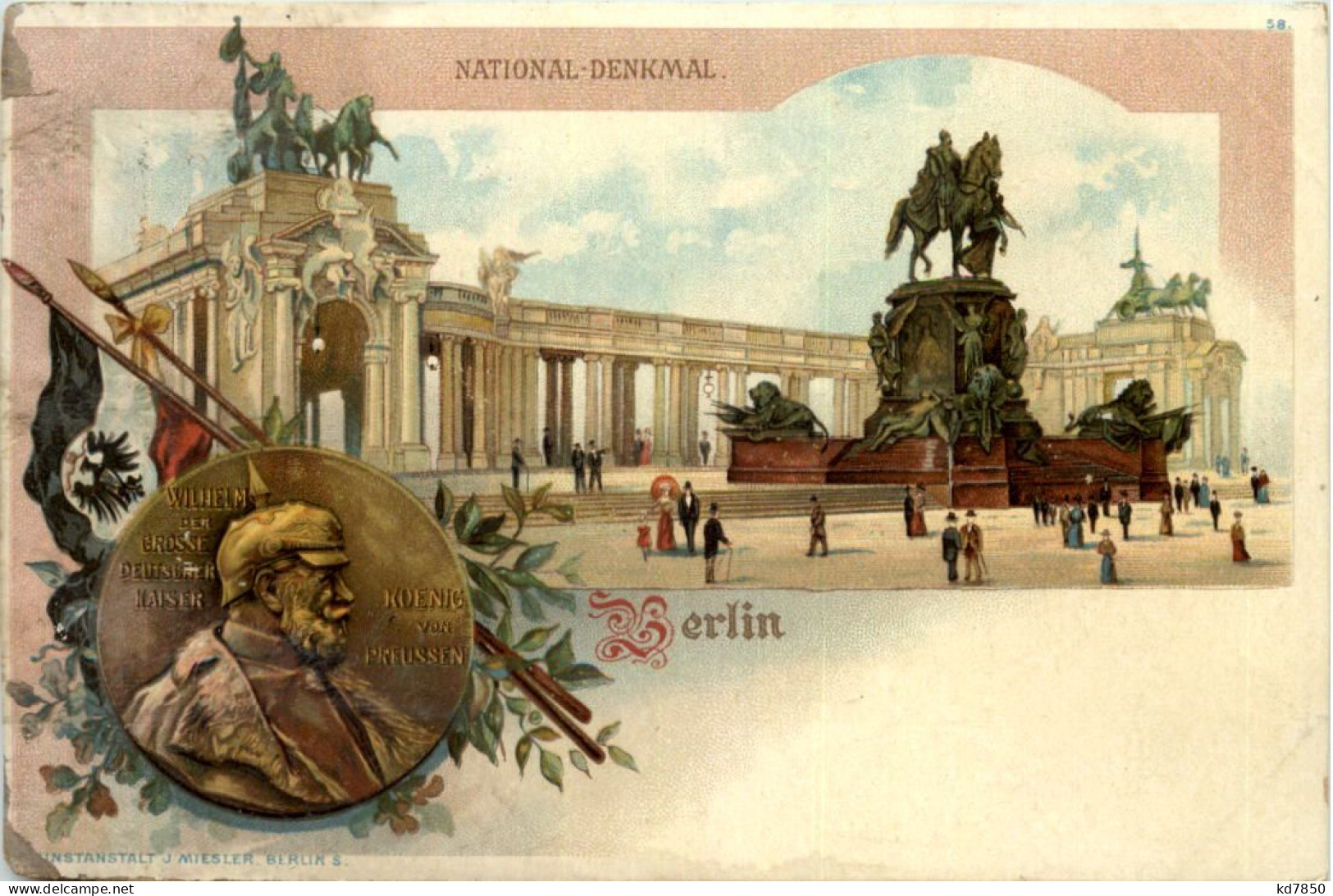 Berlin - National-Denkmal - Litho - Autres & Non Classés