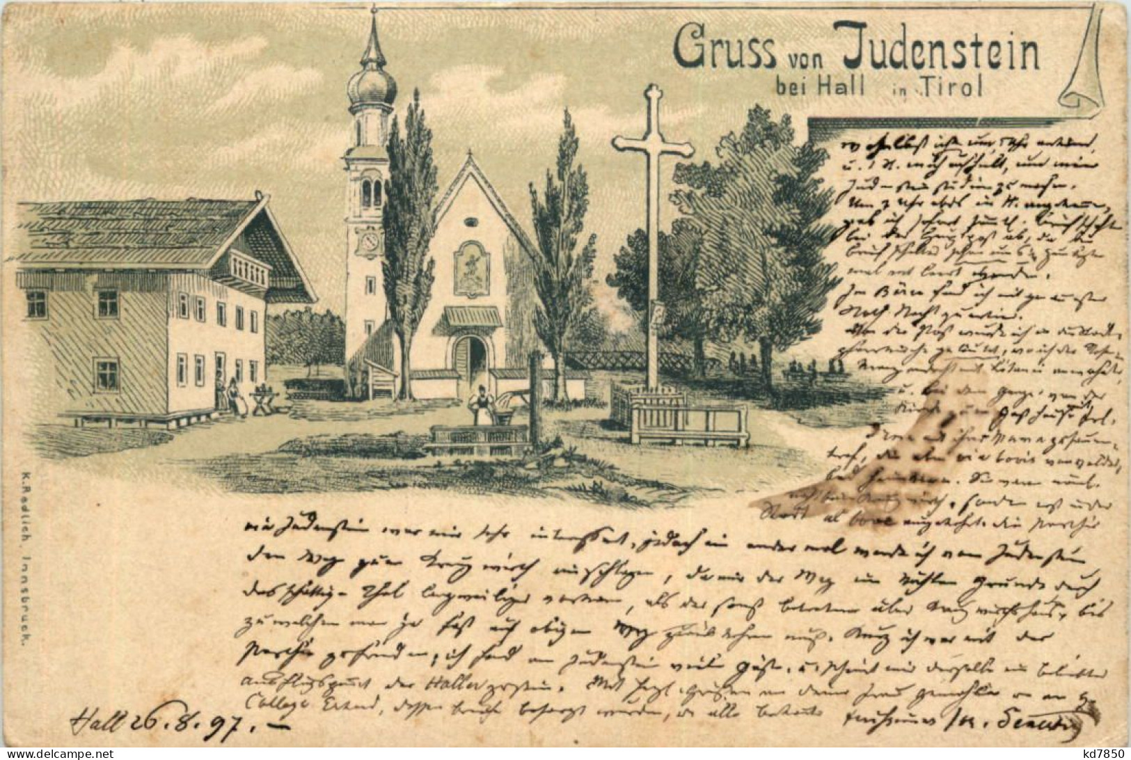 Gruss Aus Judenstein Bei Hall In Tirol - Litho - Other & Unclassified