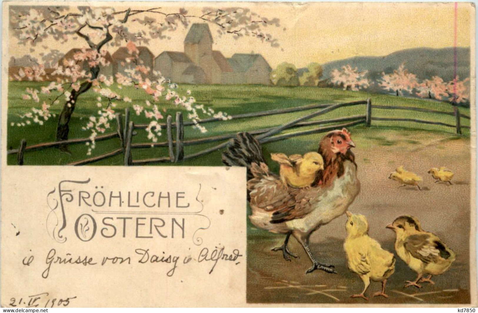 Ostern - Prägekarte - Easter