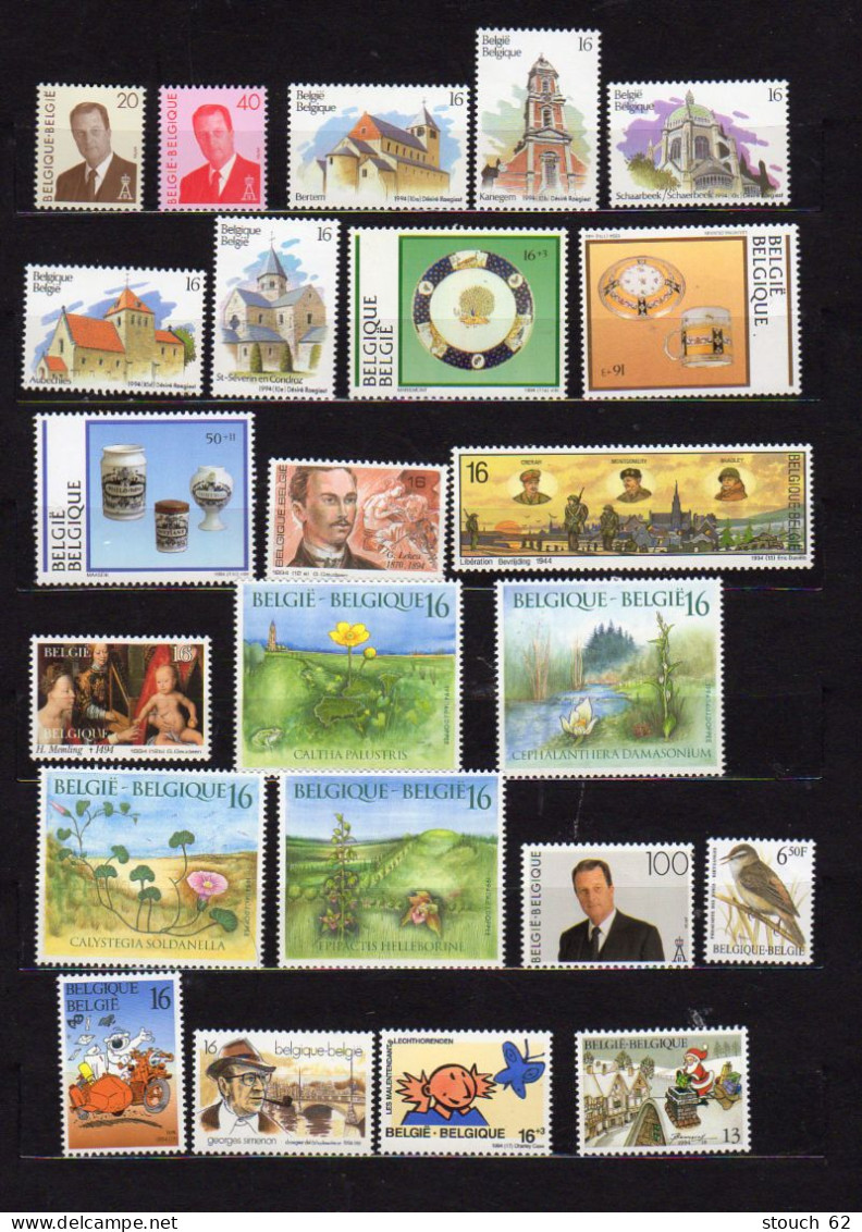 Belgique 1994, Année Complète Neuve, 2533 / 2581 ** - Full Years