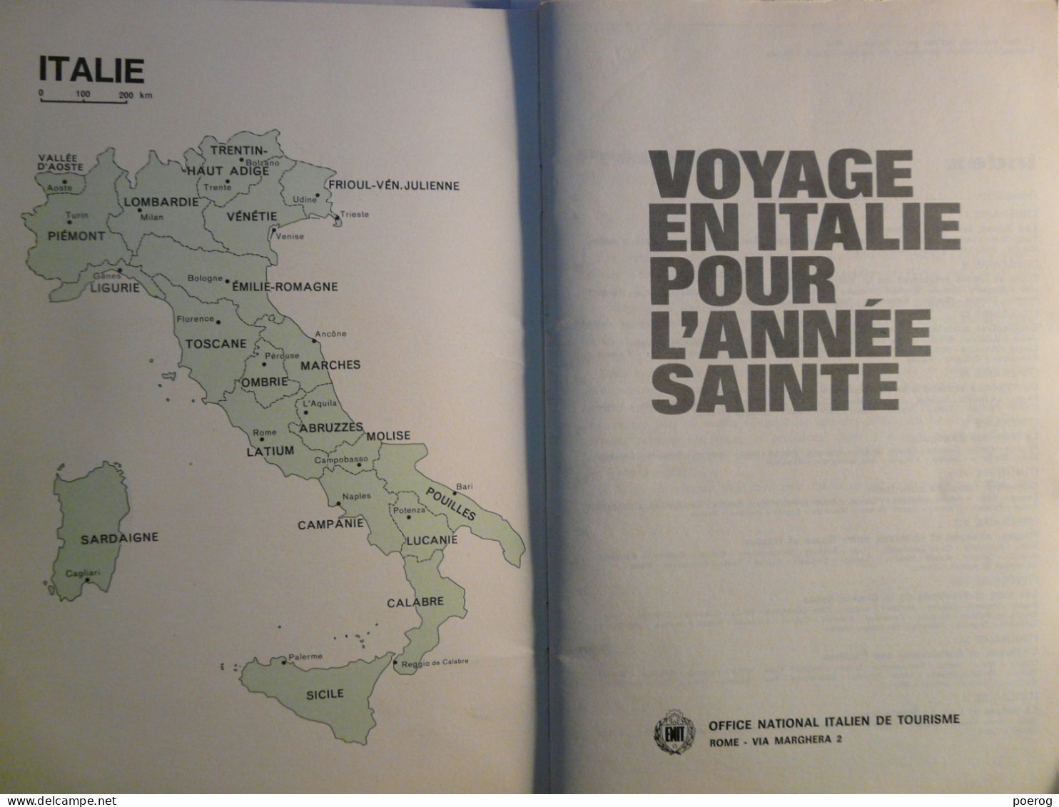 VOYAGE EN ITALIE POUR L' ANNEE SAINTE - 1974 - Monographie Office National Italien Du Tourisme - Géographie