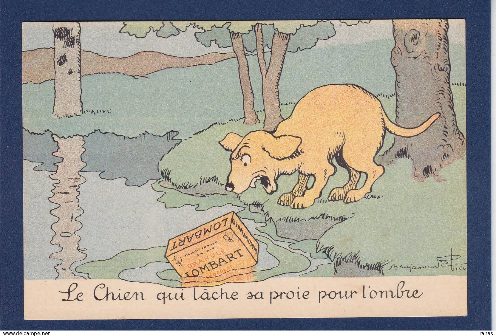 CPA Rabier Benjamin Publicité Publicitaire Réclame Non Circulé Chocolat Lombart Chien Dog - Rabier, B.