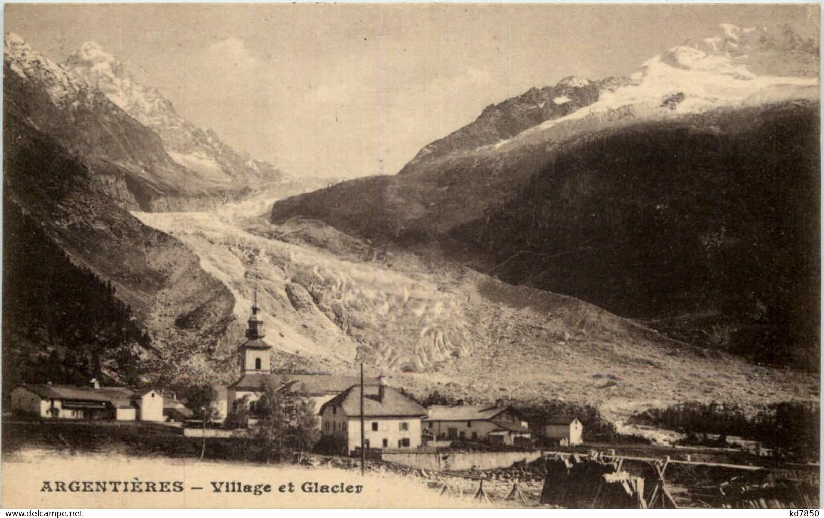 Argentieres - Village Et Glacier - Otros & Sin Clasificación