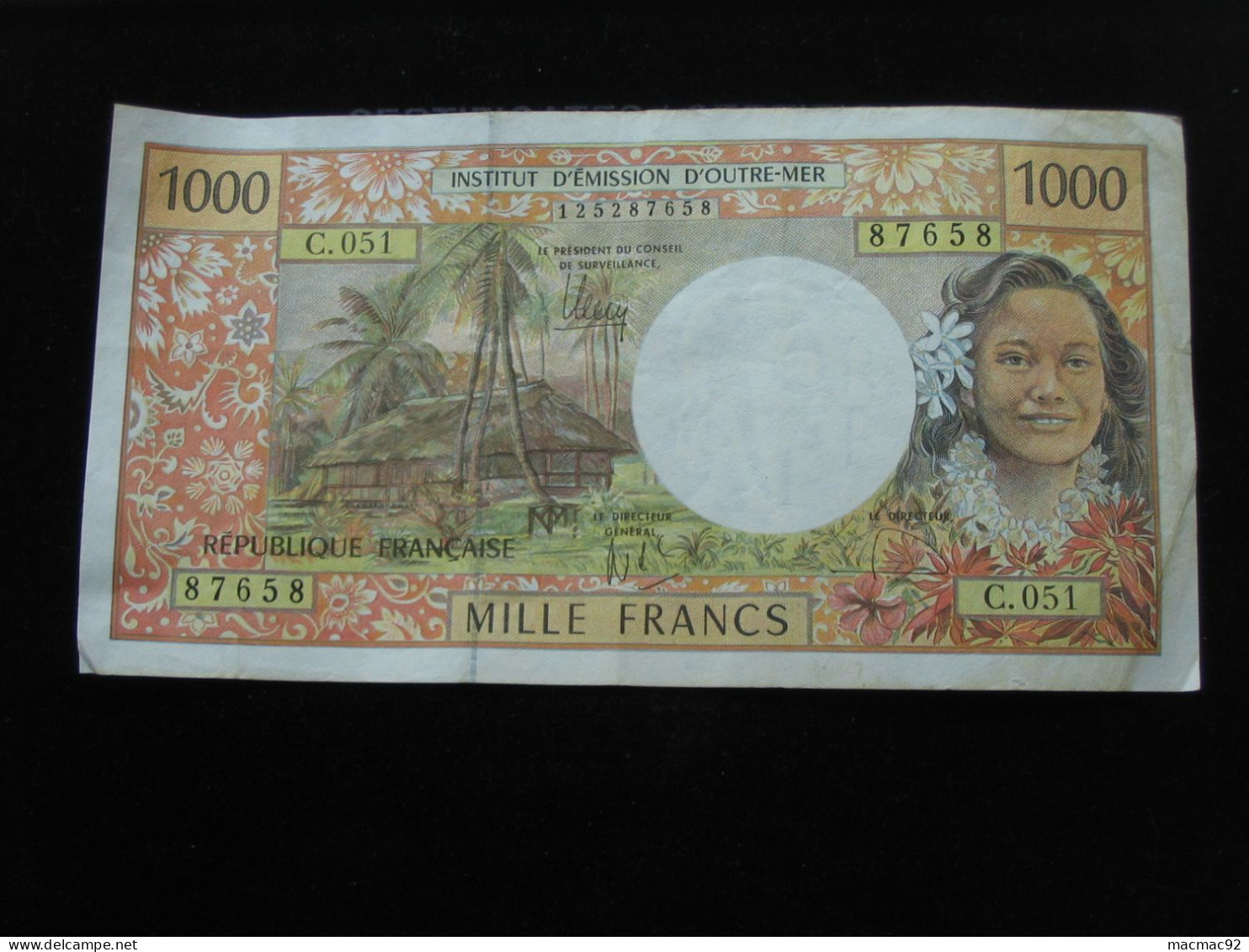 1000 Mille Francs 1996 - Institut D'émission D'outre Mer   **** EN ACHAT IMMEDIAT **** - Papeete (Französisch-Polynesien 1914-1985)