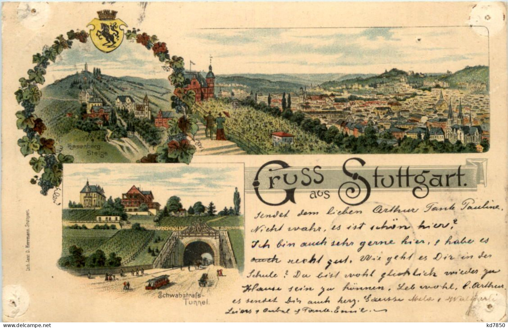 Gruss Aus Stuttgart - Litho - Stuttgart