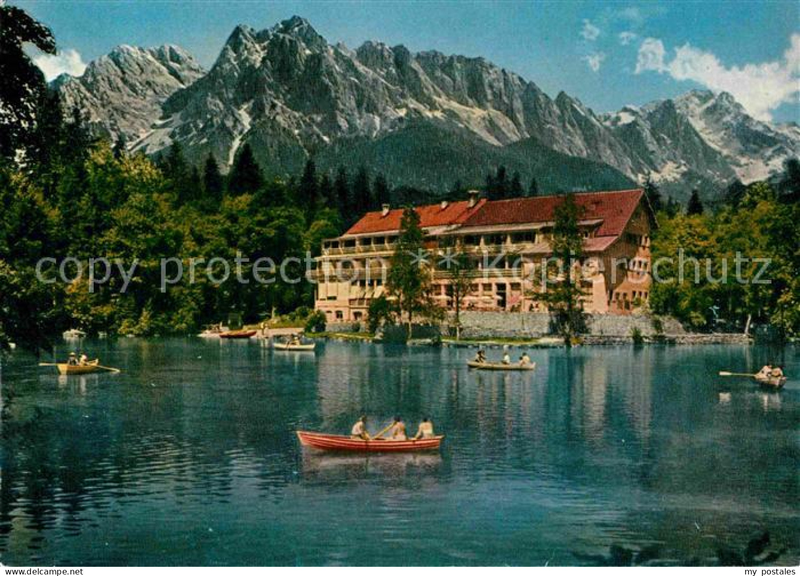 72840689 Badersee Hotel Am See Mit Zugspitzgruppe Wettersteingebirge Eibsee - Autres & Non Classés