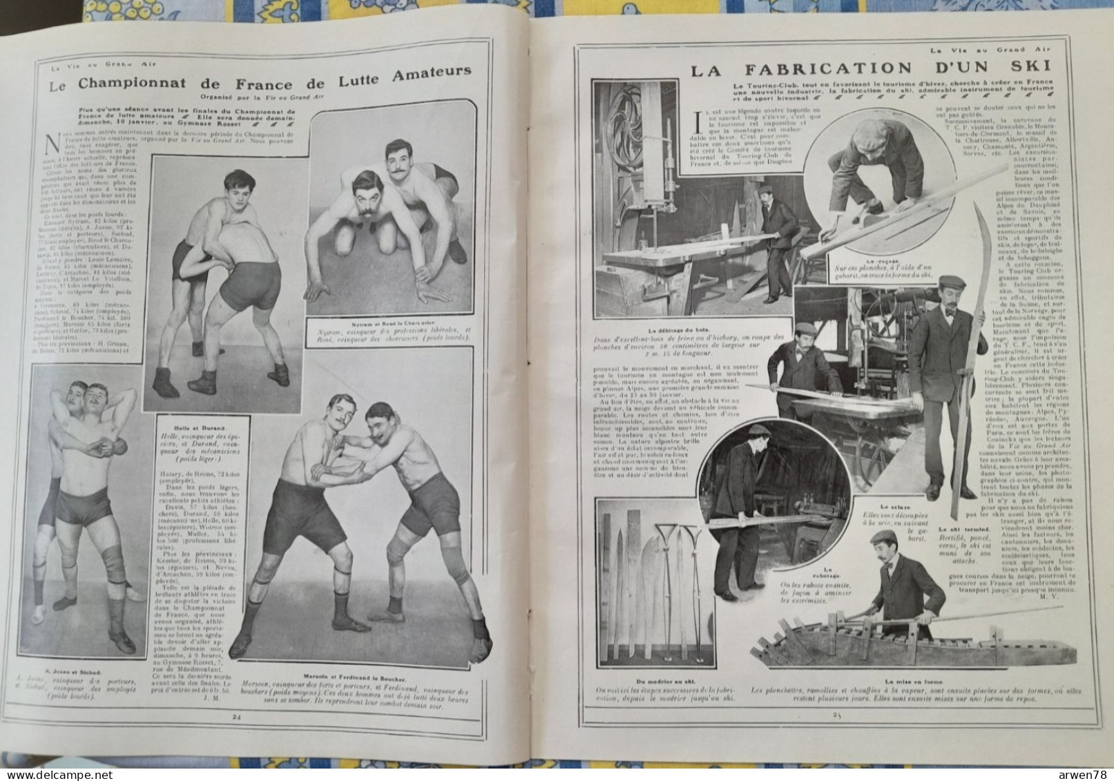 LA VIE AU GRAND AIR N° 538 /1909 LUTTE FABRICATION D'UN SKI AVIATION CHAMPIONNA DU MONDE DE BOXE ETC .... - 1900 - 1949