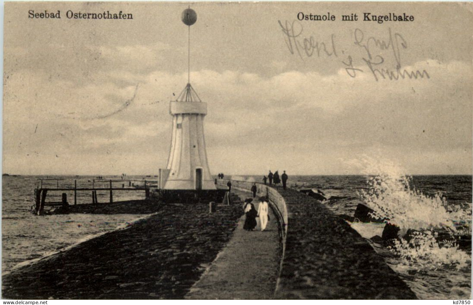 Seebad Osternothafen - Ostmole Mit Kugelbake - Pommern