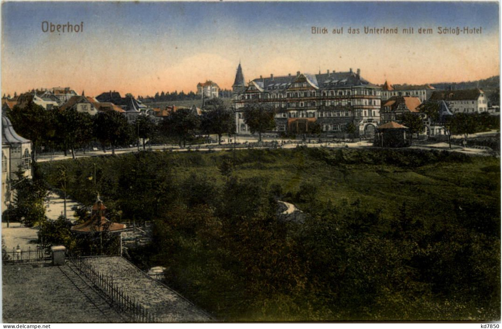 Oberhof, Blick Auf Das Unterland Mit Dem Schloss-Hotel - Oberhof