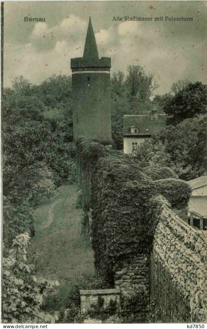 Bernau, Alte Stadtmauer Mit Pulverturm - Bernau