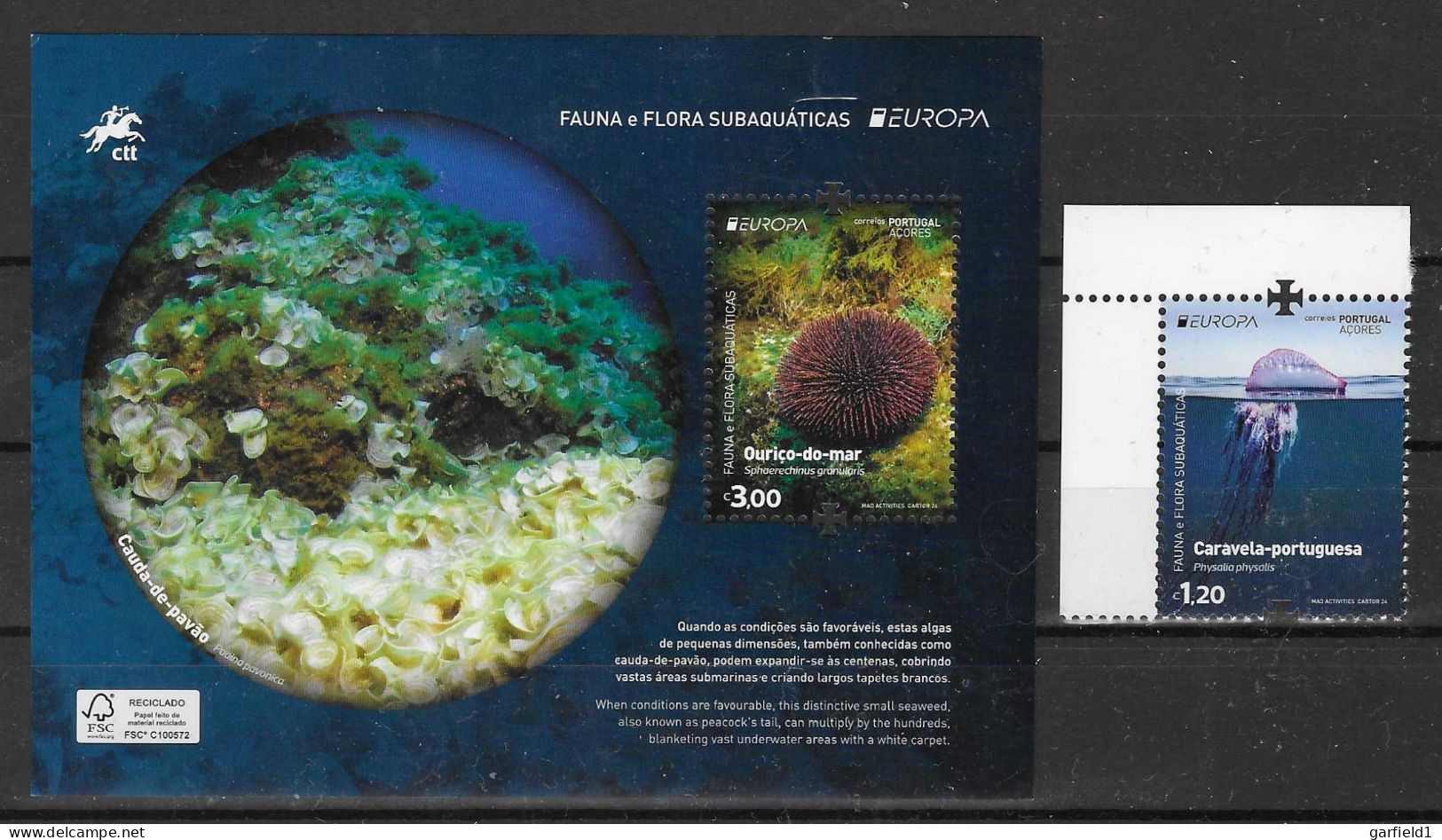 Portugal / Acores  2024 , Europa Cept Unterwasserwelt Fauna Und Flora  - Postfrisch / MNH / (**) - Ungebraucht