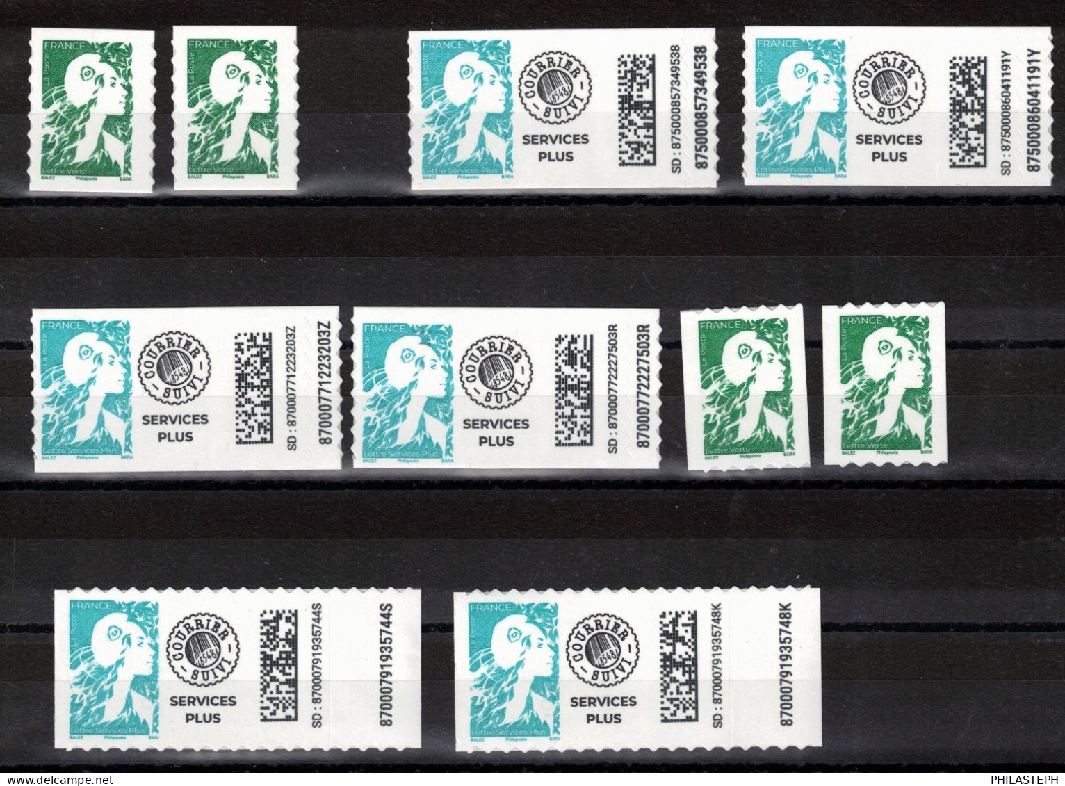 2023 - Marianne De L'Avenir Adhésifs - 2358a ,2359 , 2359a ,2361 , 2362 X 2 Exemplaires - Neufs - Unused Stamps