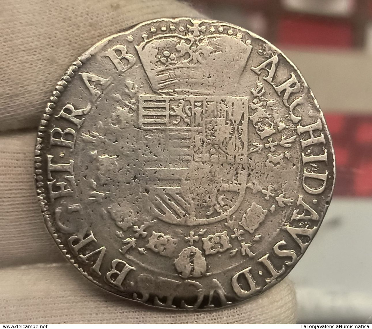 Paises Bajos Españoles 1 Patagon Alberto E Isabel 1612-1621 Km 35 Plata - Other & Unclassified