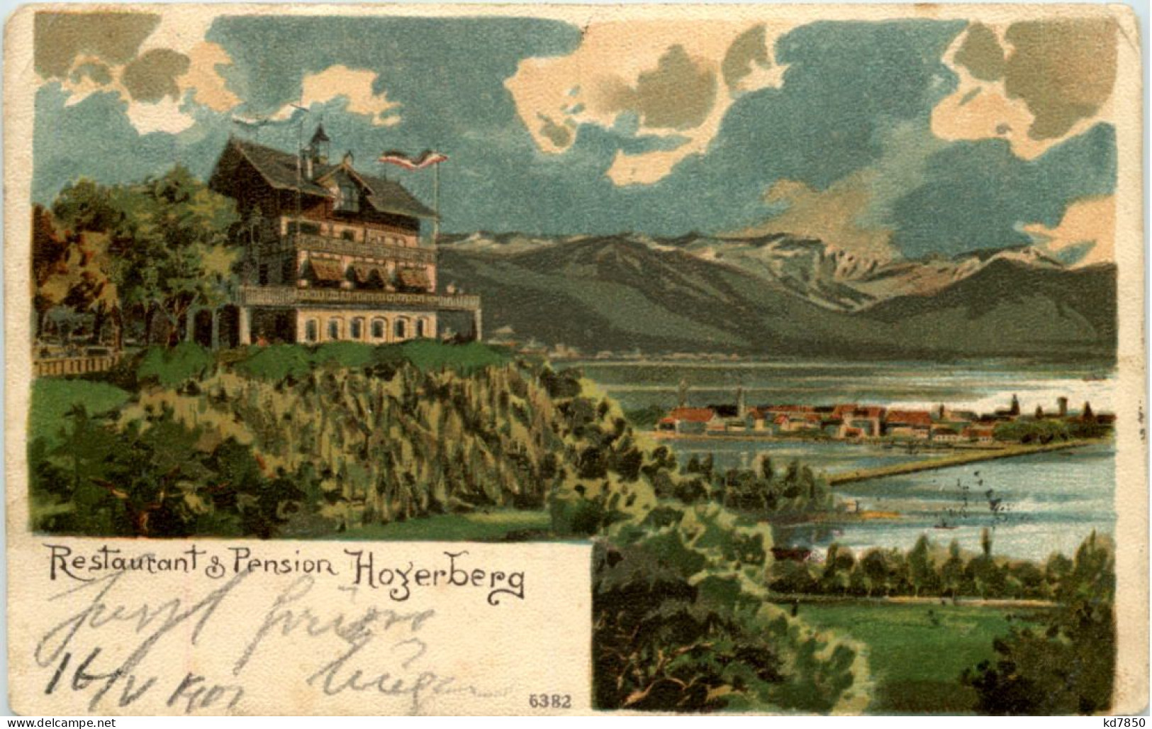 Restaurant Hoyerberg - Litho - Lindau A. Bodensee