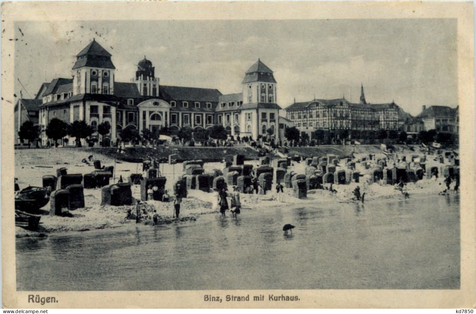 Rügen, Binz, Strand Mit Kurhaus - Ruegen