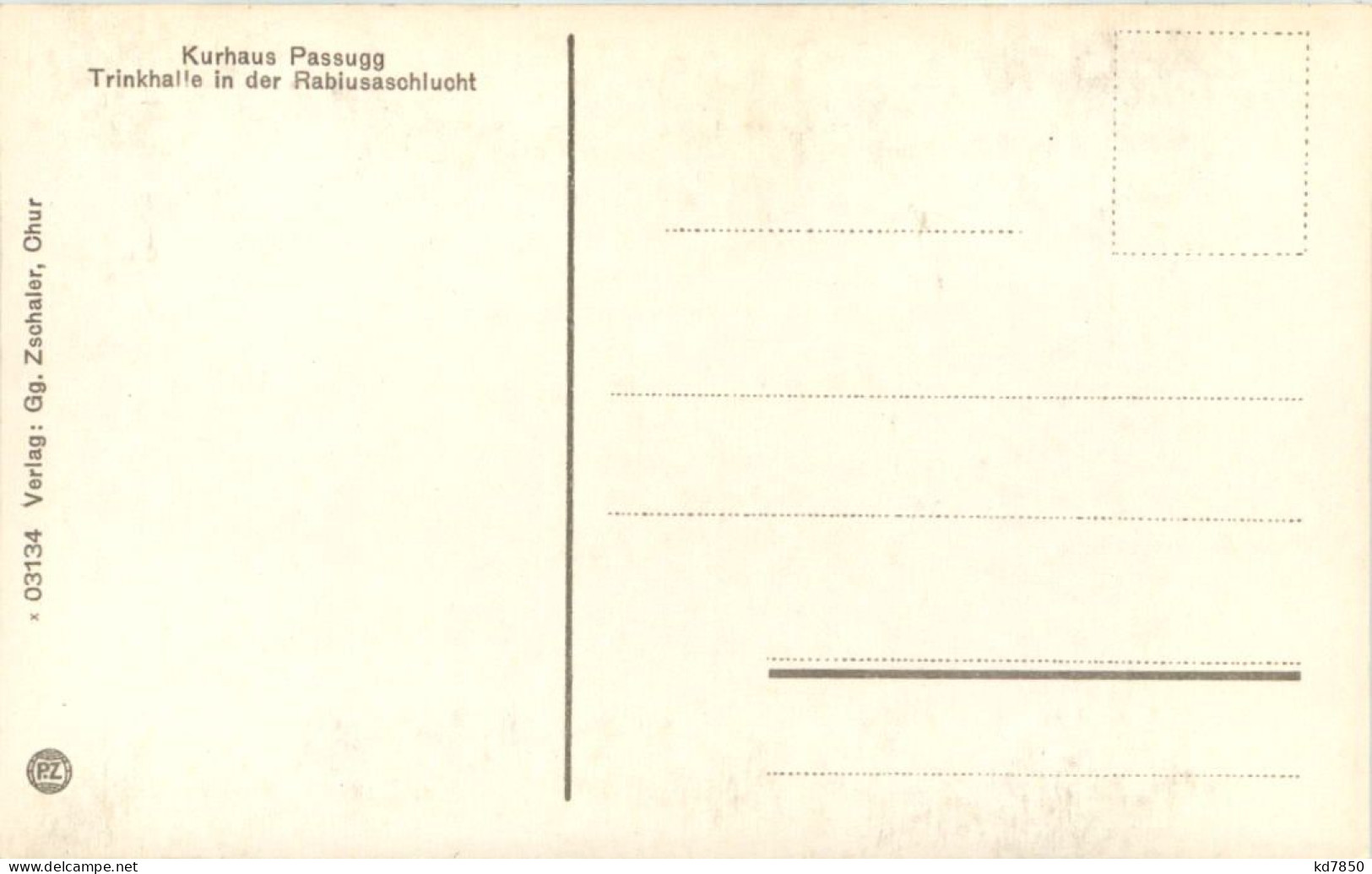 Kurhaus Passungg, Trinkhalle In Der Rabiusaschlucht - Autres & Non Classés