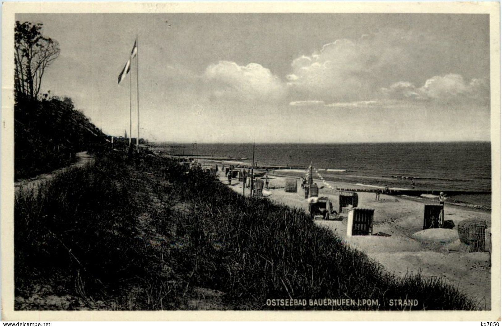 Seebad Bauerhufen I. Pomm., Strand - Pommern