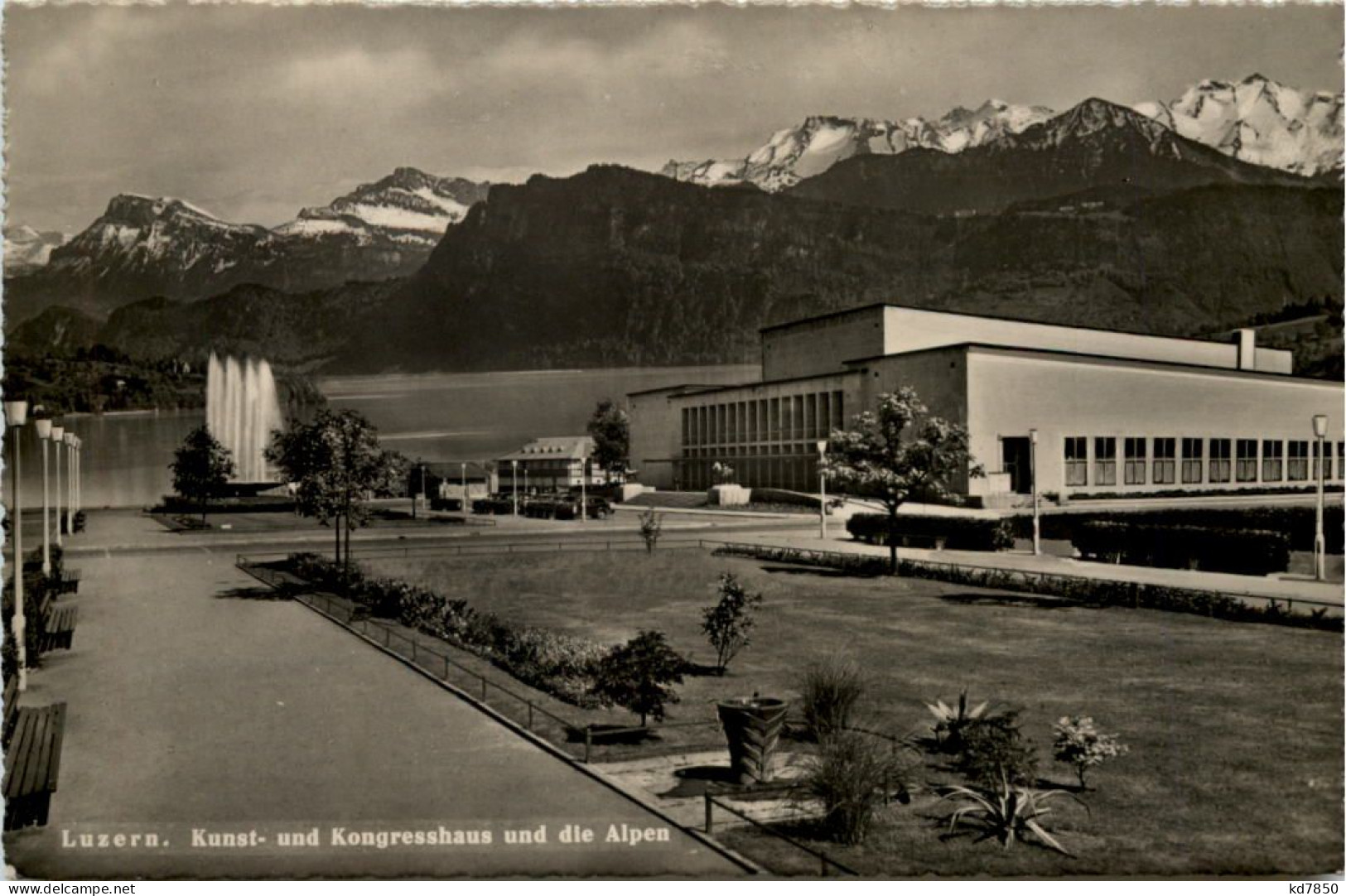 Luzern, Kunst Und Kongresshaus Und Die Alpen - Luzern