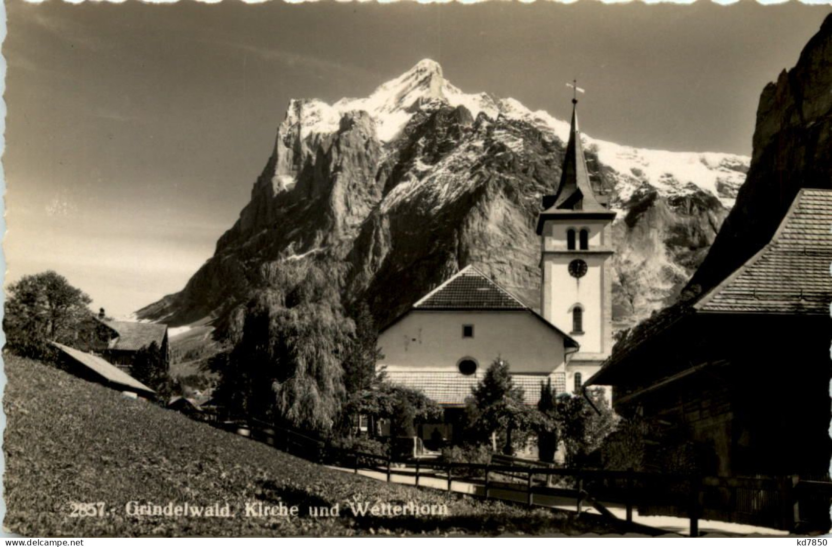 Grindelwald, Wetterhorn Und Kirche - Grindelwald