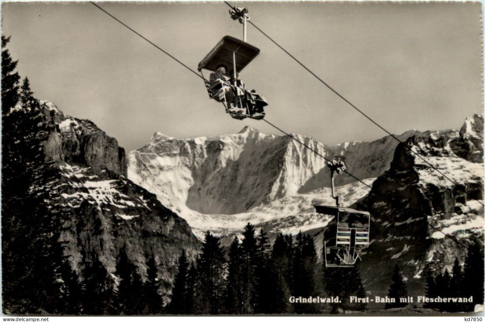 Grindelwald, First-Bahn Mit Fiescherwand - Grindelwald