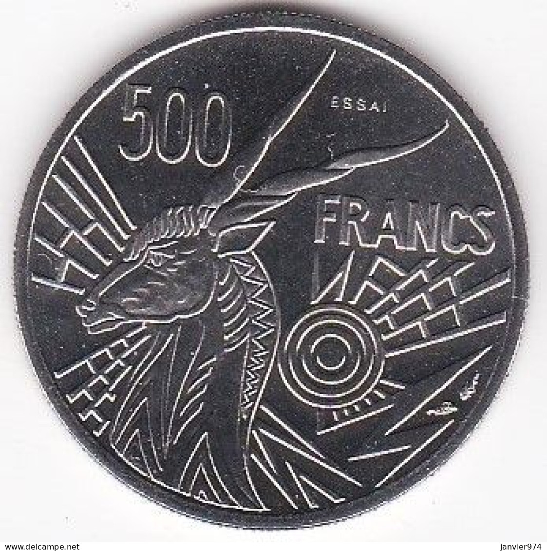 Cameroun. Banque Des Etats De L'Afrique Centrale. Essai 500 Francs 1976 E , En Nickel, KM# E9, FDC - Kamerun