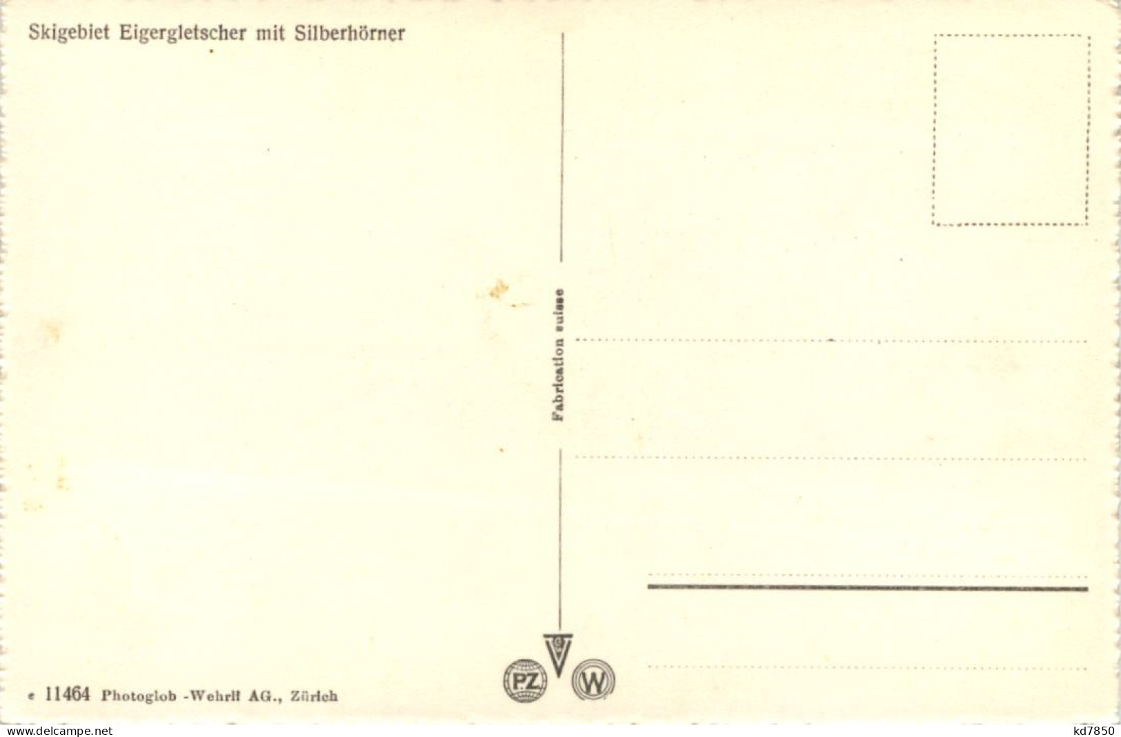 Skigebiet Eigergletscher Mit Silberhörner - Autres & Non Classés