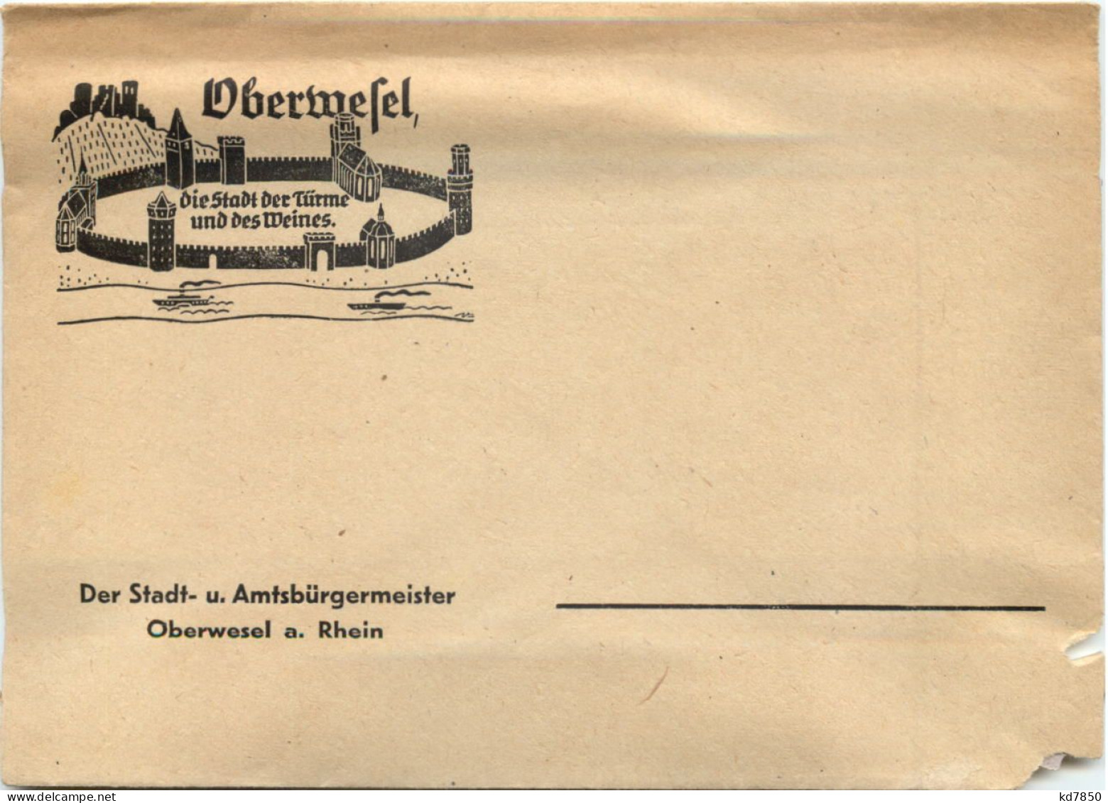 Oberwesel - Stadtbürgermeister Umschlag - Oberwesel