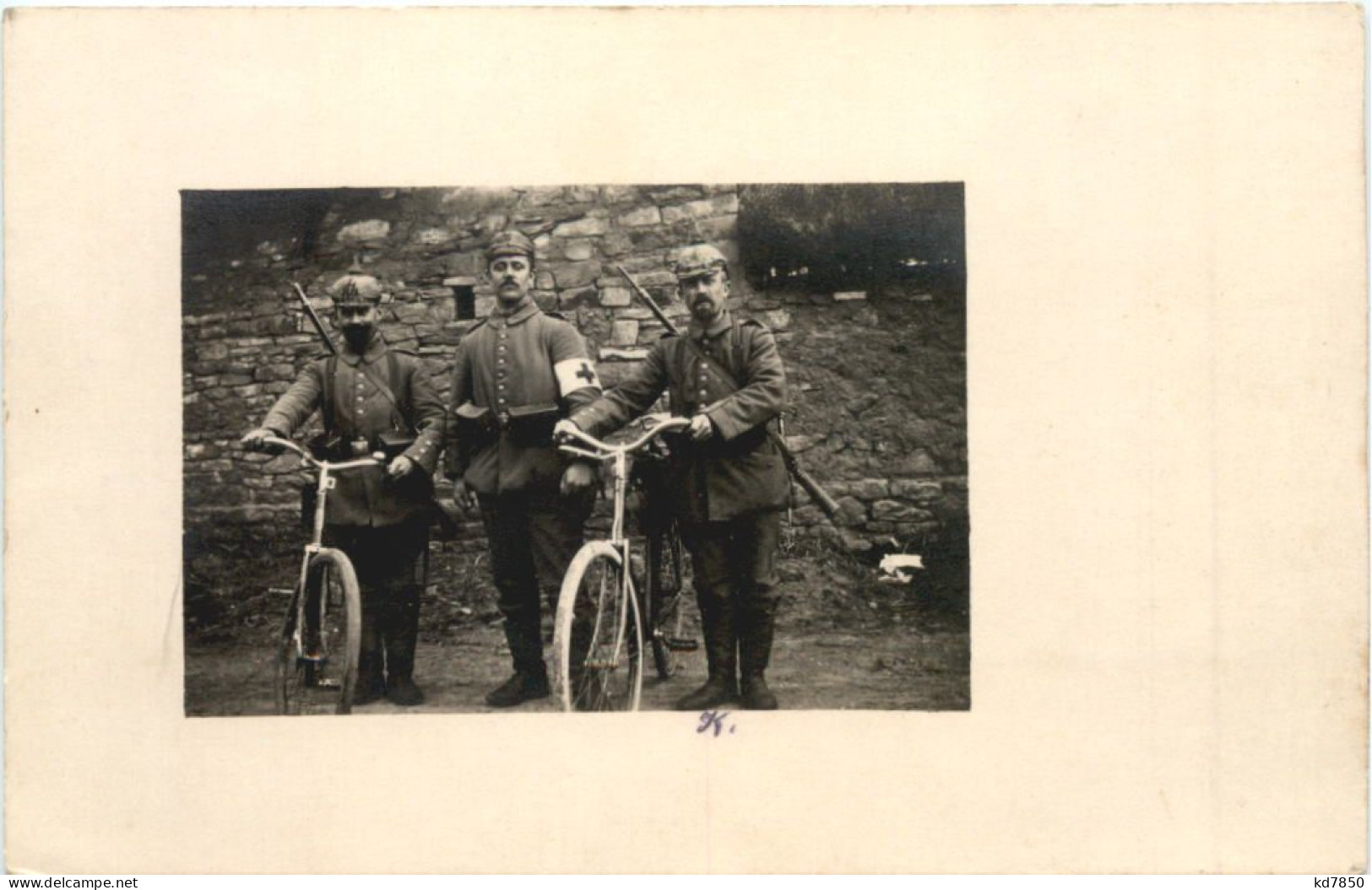 WW1 Soldaten Mit Fahrrad - Guerra 1914-18