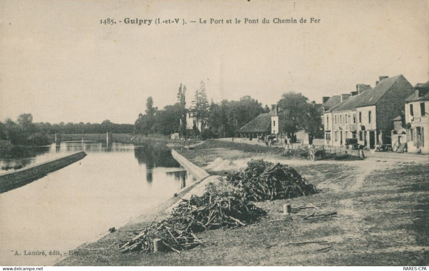 35 GUIPRY - Le Port Et Le Pont Du Chemin De Fer  - TB - Autres & Non Classés