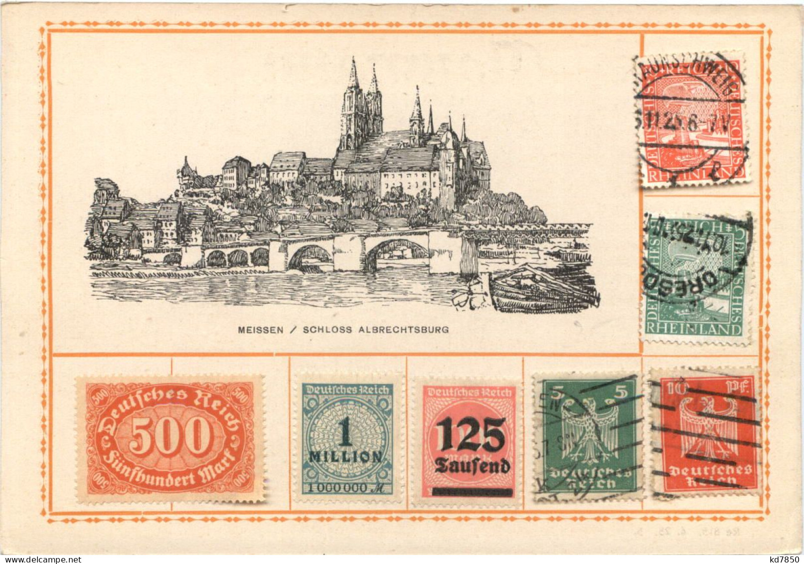 Meissen - Naumann Nähmaschinen Dresden - Litho - Meissen