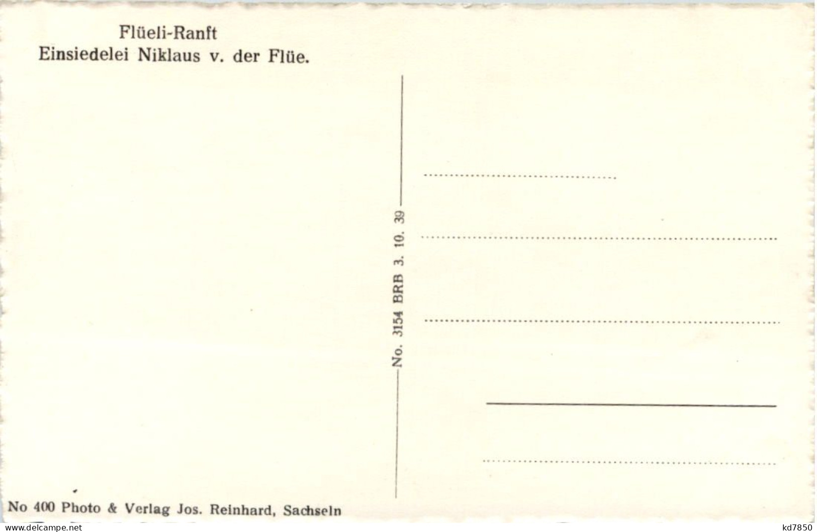 Flüeli - Ranft, Einsiedelei Niklaus V. Der Flüe - Autres & Non Classés