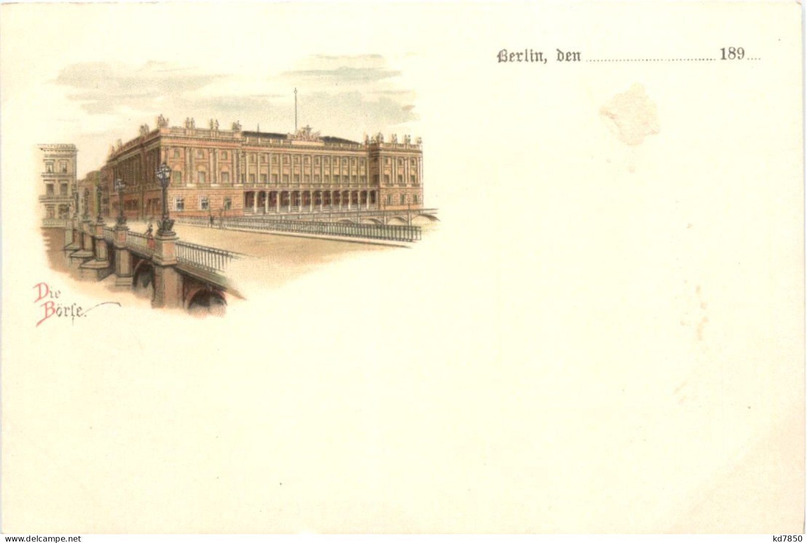 Berlin - Die Börse - Litho - Altri & Non Classificati