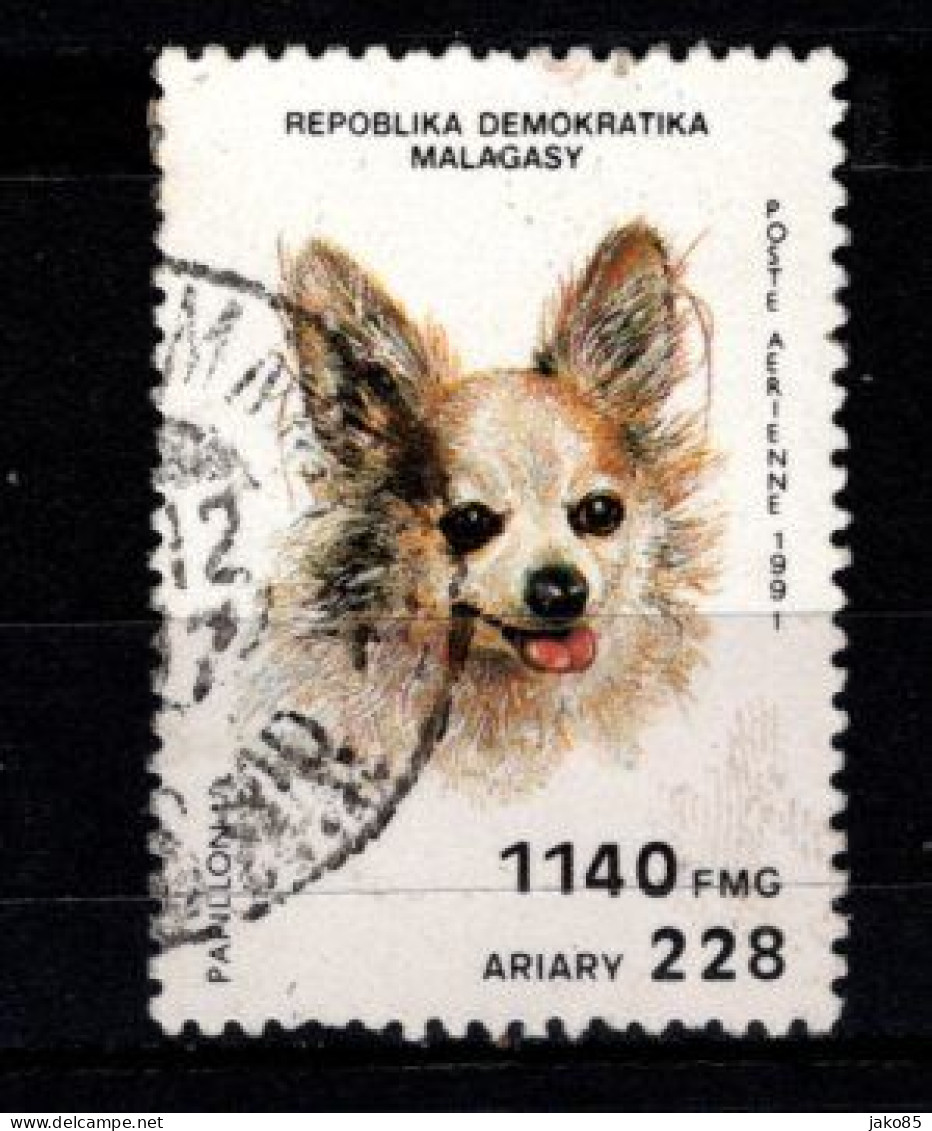 - MADAGASCAR - 1991 - YT N° PA 207  - Oblitéré  - Race De Chiens - Madagaskar (1960-...)