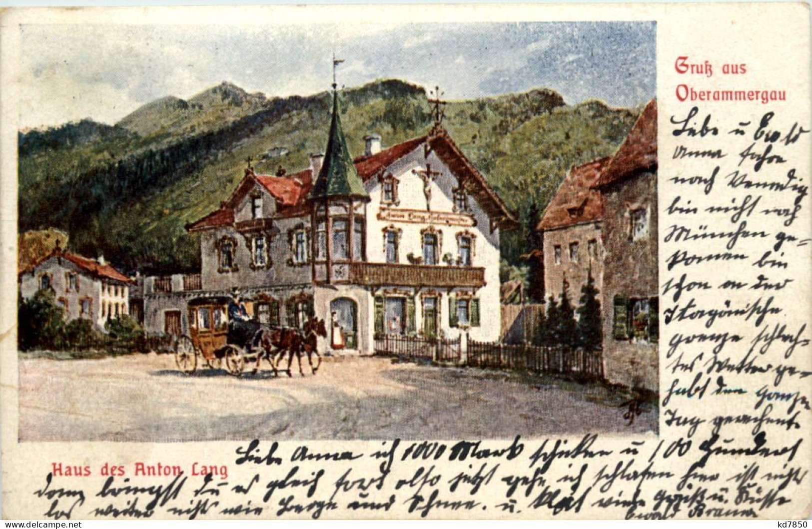 Gruss Aus Oberammergau, Haus Des Anton Lang - Oberammergau