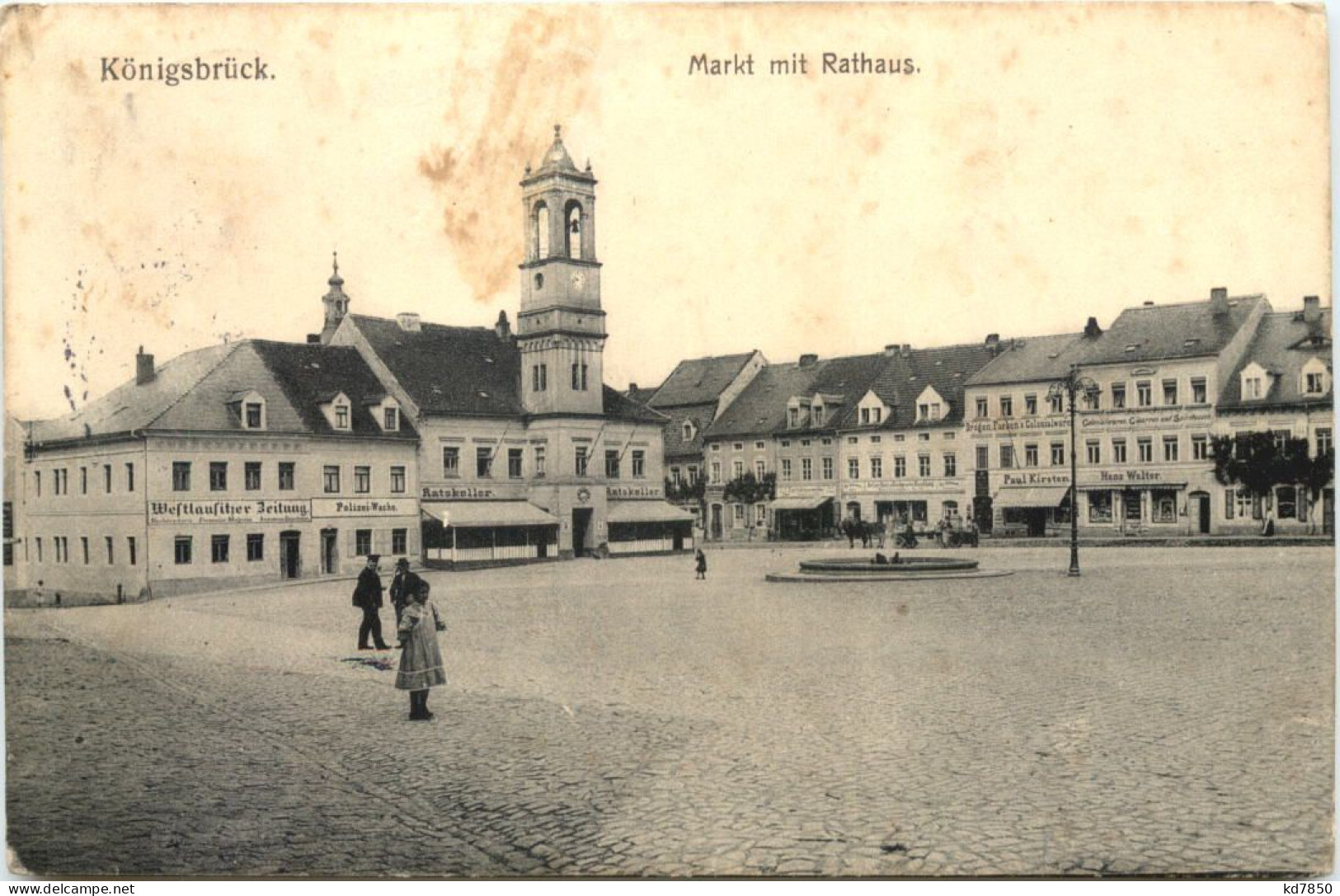 Königsbrück - Markt Mit Rathaus - Königsbrück